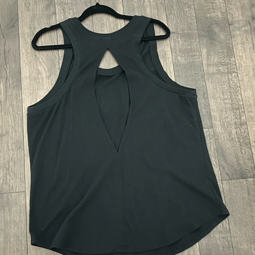 PINK Victoria's Secret Black Cut Out Sleeveless Tank - Picture 2 of 2